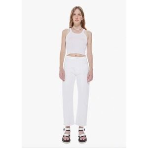 MOTHER Straight Leg Jeans in White